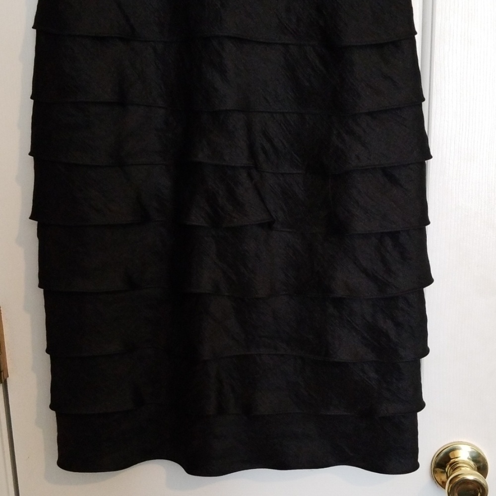 Black Ruffled Party Dress - Picture 3 of 3